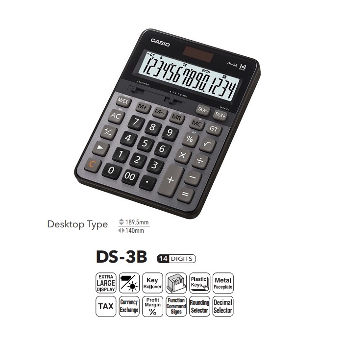 CASIO DS-3B 計數機 (14位)