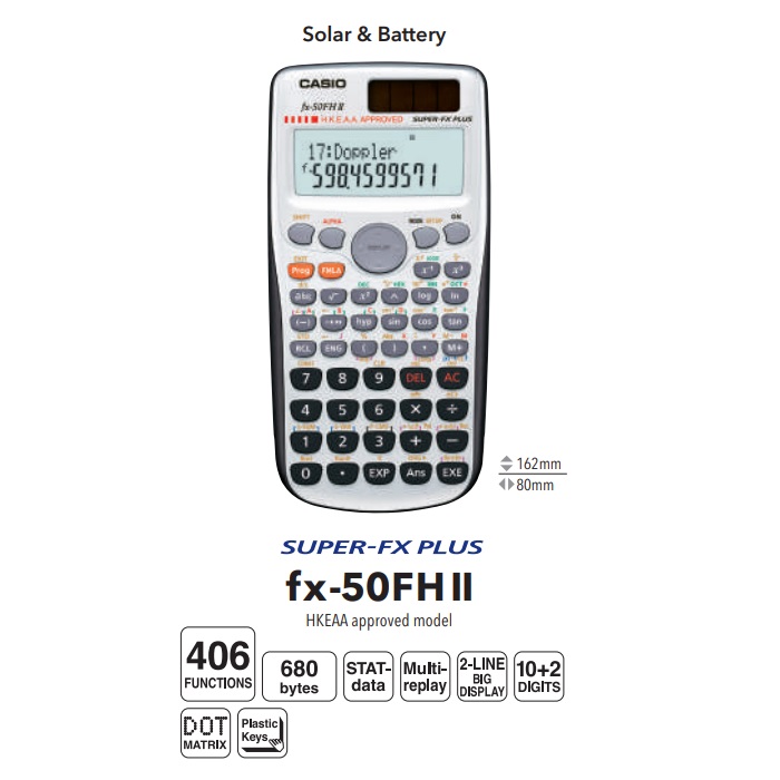 CASIO FX-50FHII CALCULATOR