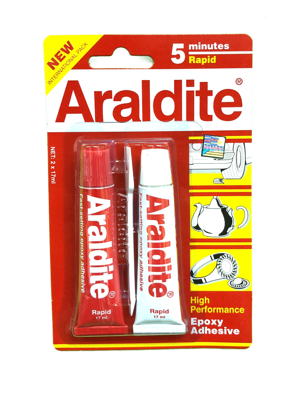 ARALDITE 5分鐘混合膠(紅咭) 17ML X2