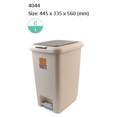 45L 方形腳踏+手按垃圾桶 #4044