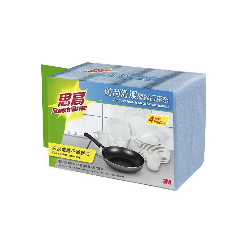 3M Scotch-Brite 420HK+1 思高防刮清潔海棉百潔布 (4件裝)