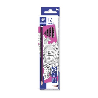 STAEDTLER 118 HB-209 粉紅杆三角石墨鉛筆 (12支)