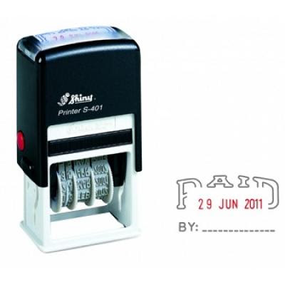 SHINY S-401 PAID 雙色日期印