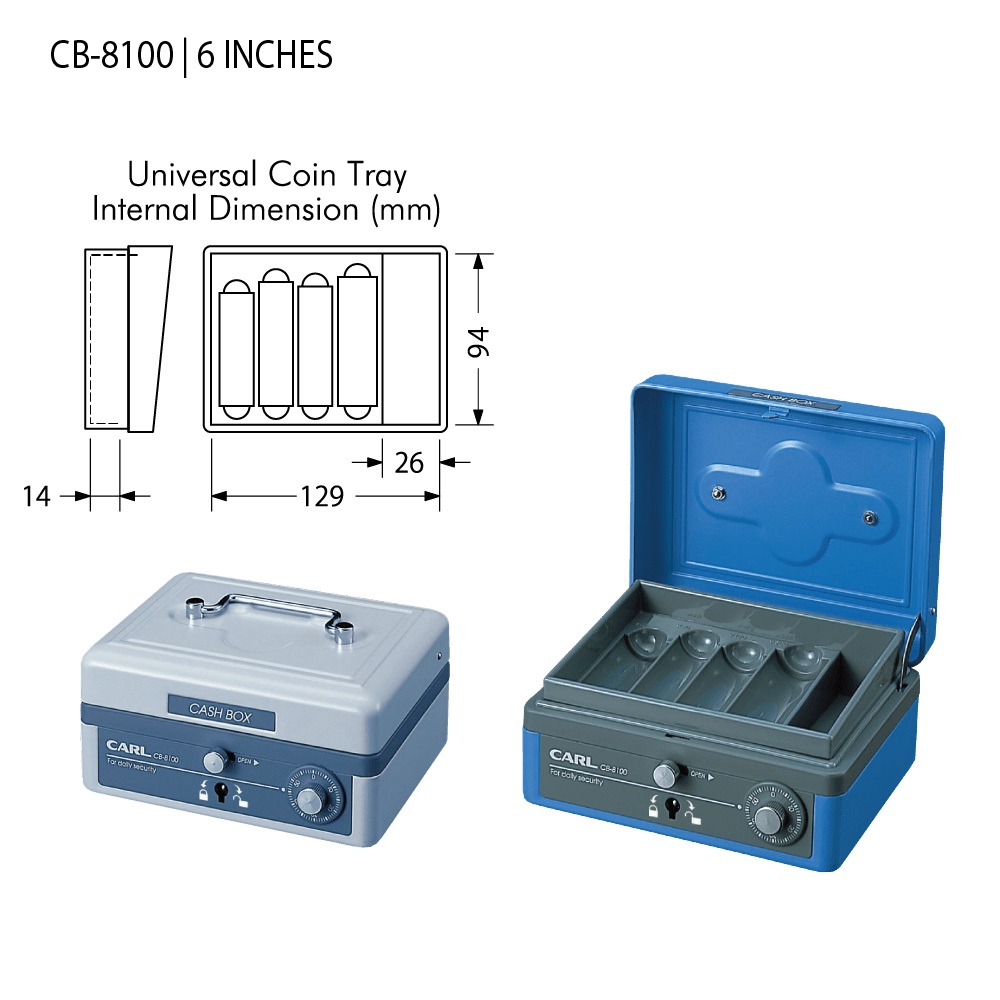CARL CB-8100 6" 錢箱