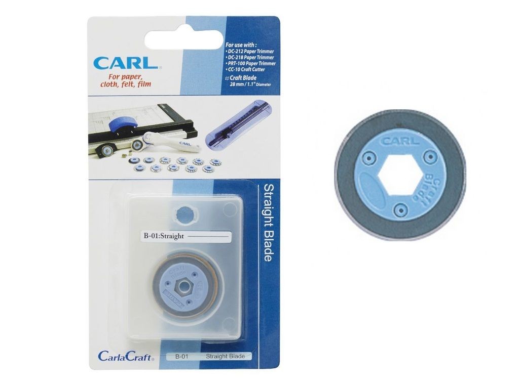 Carl B-01 切紙刀替換刀片 - 實線