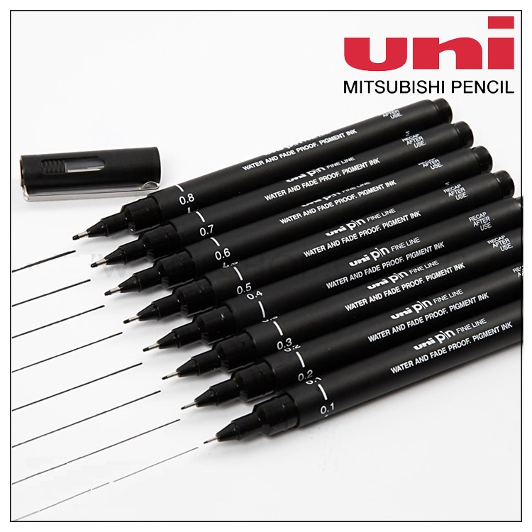 UNI PIN 0.1- 0.8MM (水性繪圖筆)