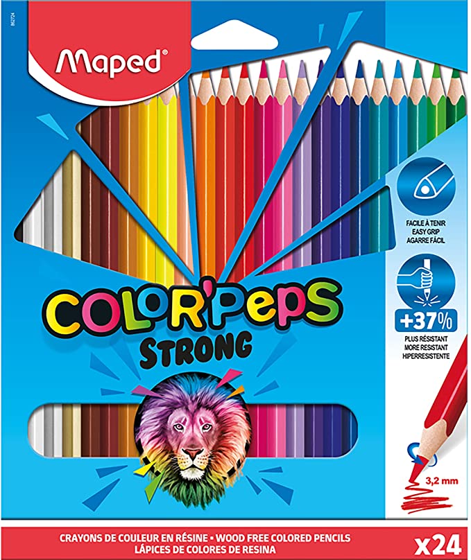 MAPED 862724 特強硬度顏色筆 -24色 - 3.2mm 粗
