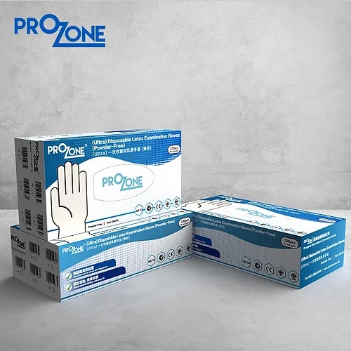 PROZONE 一次性醫用無粉乳膠手套 (±100隻)