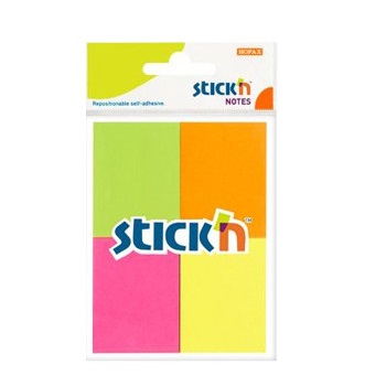 STICK'N 21091 螢光4色 告事貼 1.5" x 2" (4本/包)