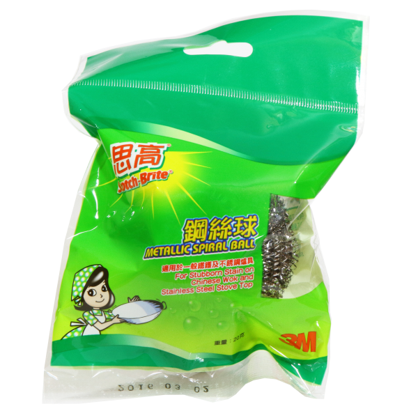 3M SCOTCH-BRITE 思高 220-1HK 鋼絲球 / 1個裝