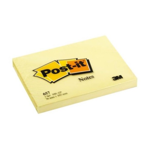 3M 657 POST-IT 報事貼 3" x 4" (黃色)