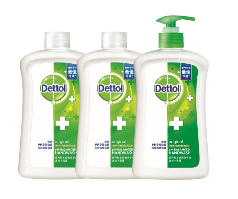 DETTOL 滴露經典松木洗手液 優惠裝 500G X 3支 (1支泵裝+2支補充裝)