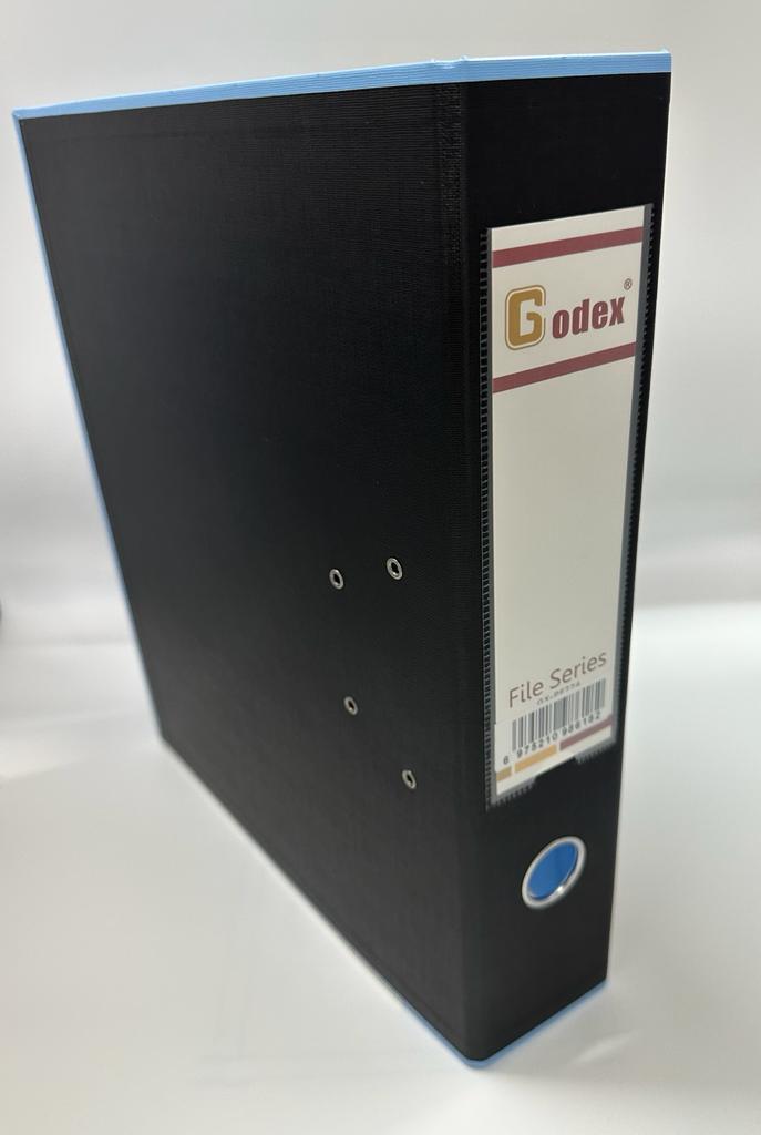 GODEX GX-PF774 3" F4 拼色全包膠快勞 / 黑 + 粉藍色