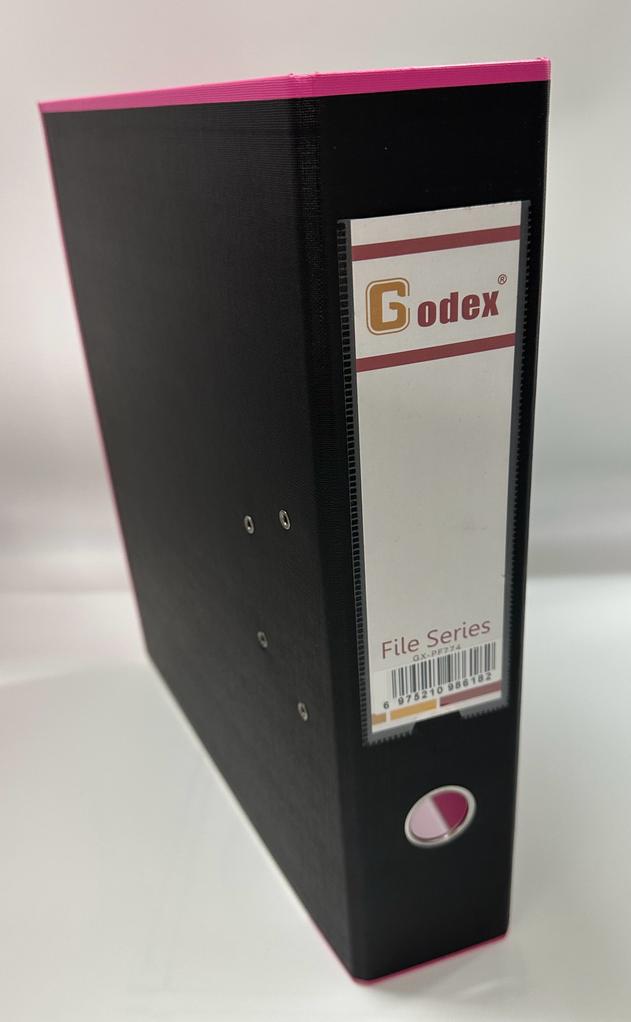 GODEX GX-PF774 3" F4 拼色全包膠快勞 / 黑 + 玫紅色