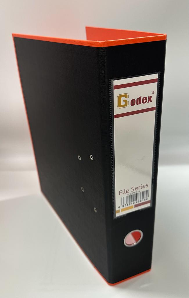 GODEX GX-PF774 3" F4 拼色全包膠快勞 / 黑 + 橙色