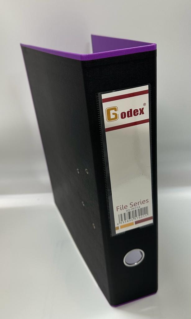 GODEX GX-PF774 3" F4 拼色全包膠快勞 / 黑 + 紫色