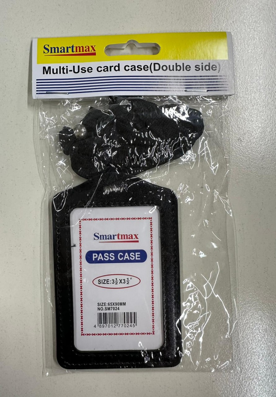 SMARTMAX 仿皮證件套連頸繩