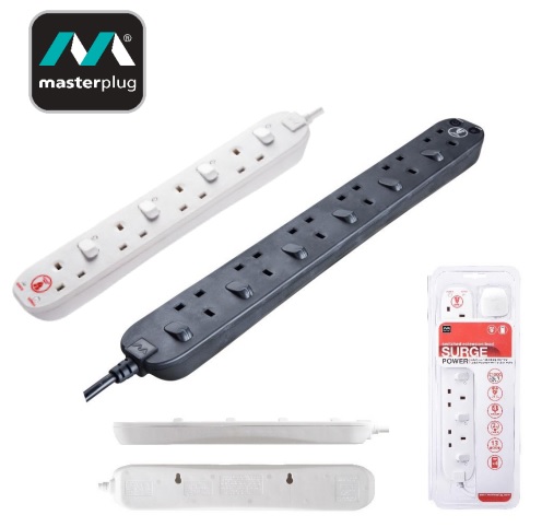 MASTERPLUG 4 X 13A 2米獨立開關防雷拖板