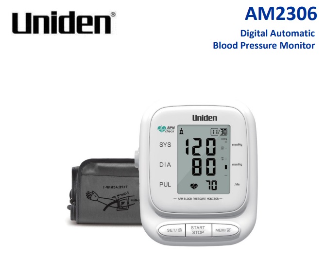 UNIDEN AM2306 上臂式血壓計