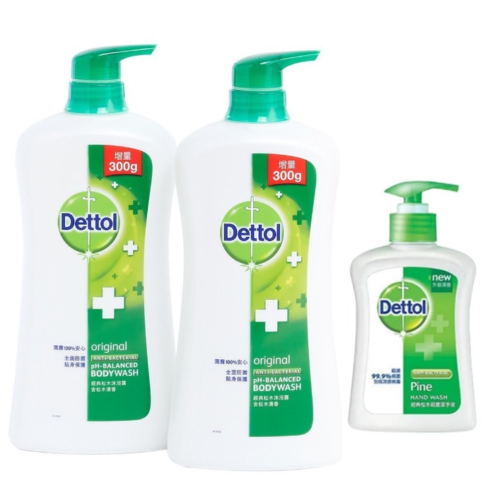 DETTOL 滴露 沐浴露經典松木 950G X 2 + 經典松木殺菌潔手液 150G X 1