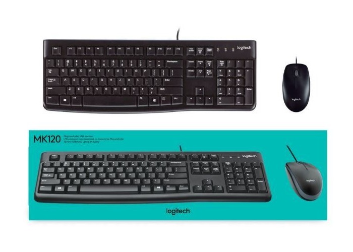 LOGITECH MK120 有線滑鼠鍵盤套裝