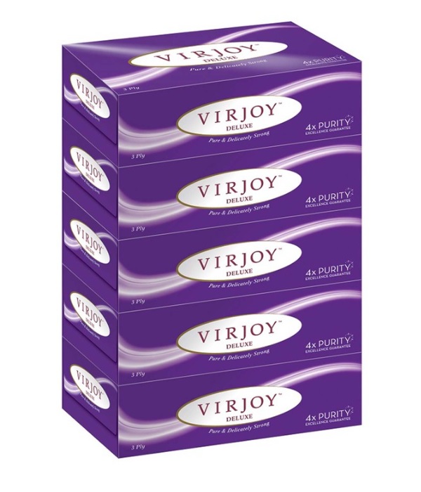 VIRJOY 唯潔雅 皇牌三層盒裝面紙 X 5盒