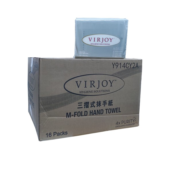 VIRJOY 唯潔雅 三摺式抹手紙 銀袋包裝 250張