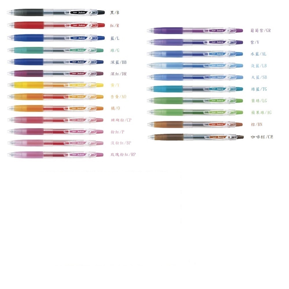 PILOT LJU-10UF JUICE 果汁按製啫喱筆 0.38MM