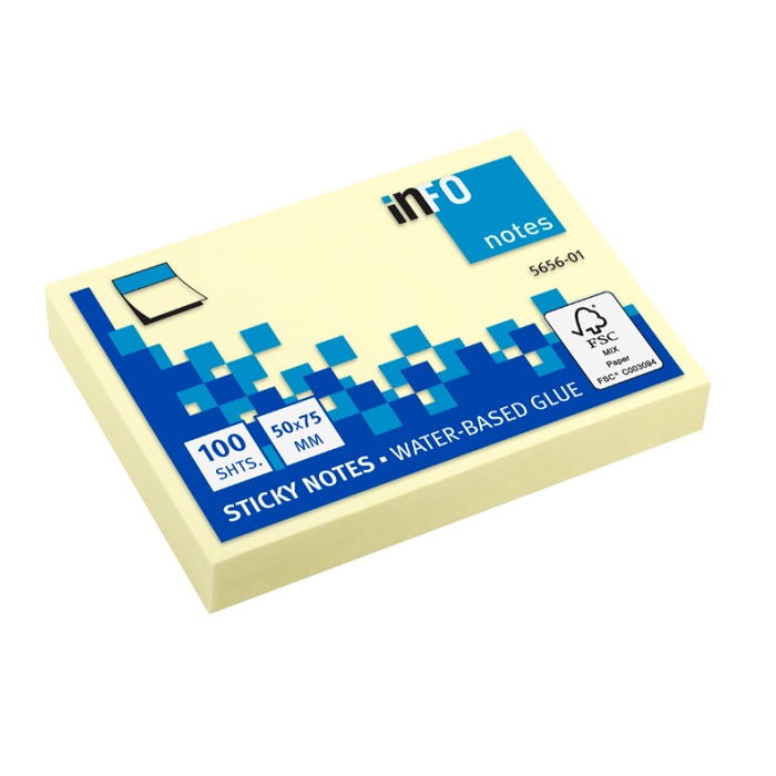 INFO 黃色便利貼 2" X 3"