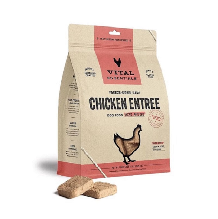 VITAL ESSENTIALS 冻乾肉饼鸡肉配方主食粮 (犬用) 14 oz