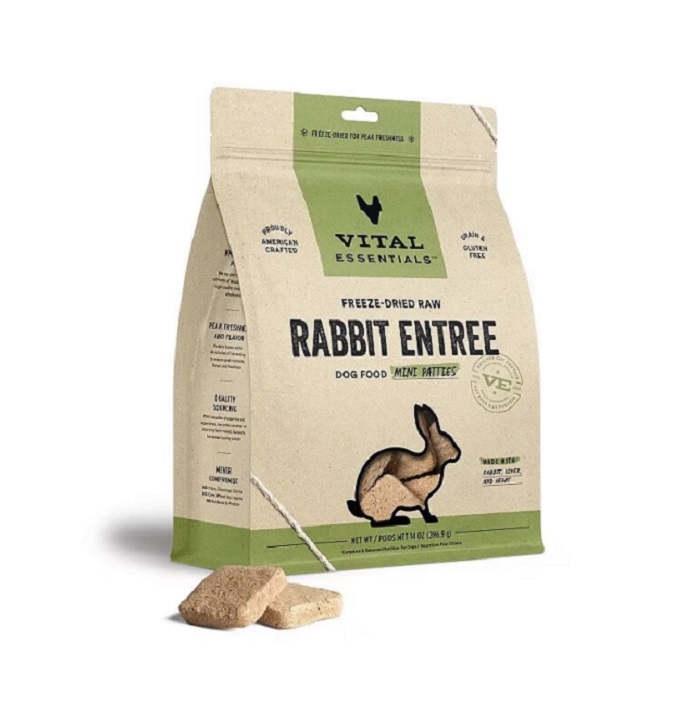 VITAL ESSENTIALS 冻乾肉饼兔肉配方主食粮 (犬用)14 oz