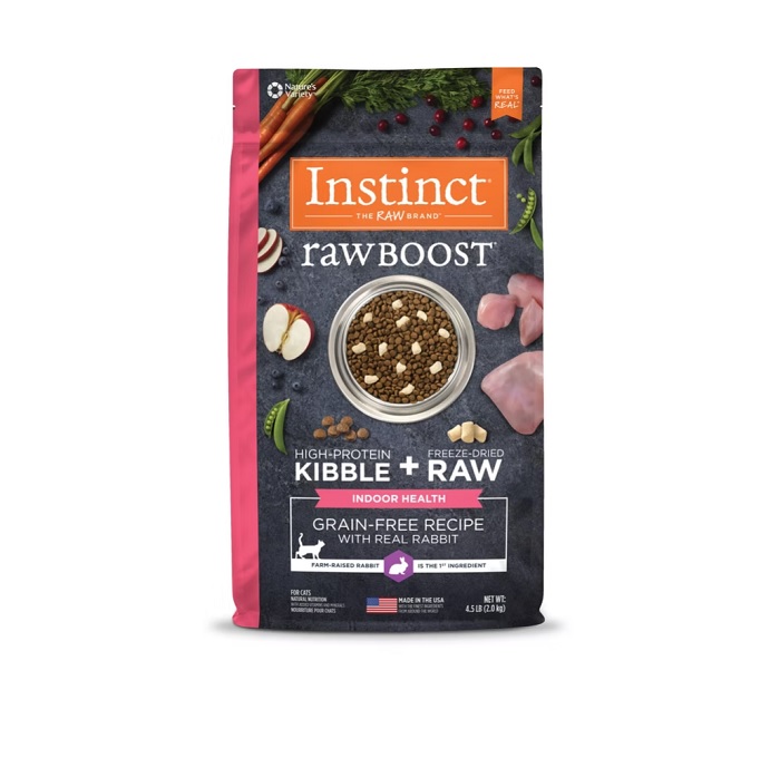 INSTINCT RAW BOOST INDOOR HEALTH RABBIT DRY CAT FOOD 4.5 lbs