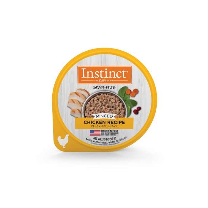 INSTINCT ORIGINAL MINCED CUPS CHICKEN WET CAT FOOD  3.5 oz  1 carton (12 cups)