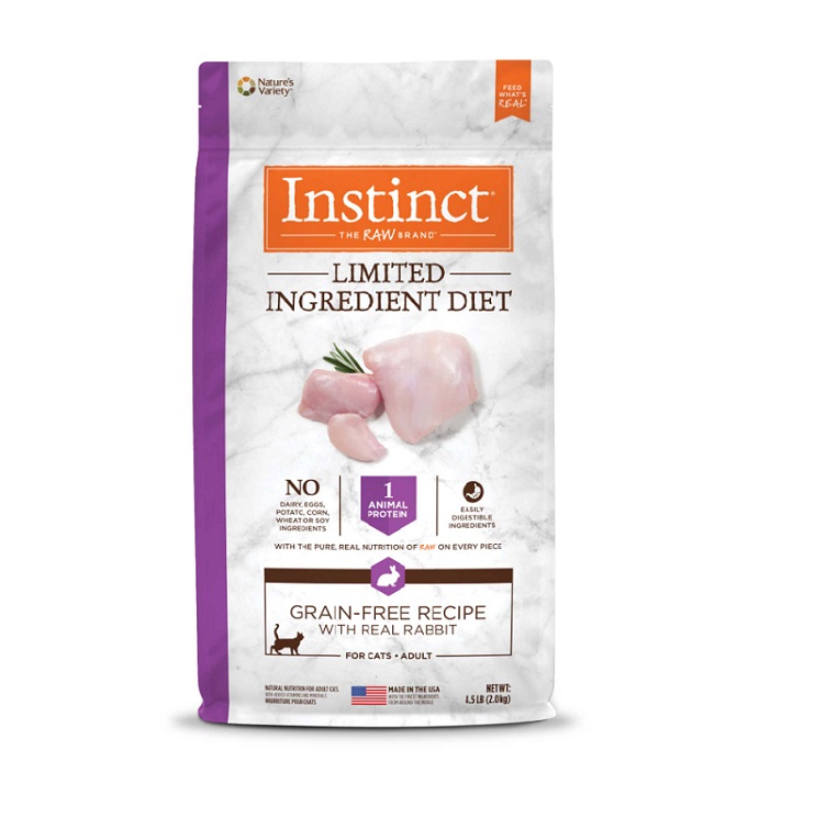 INSTINCT LIMITED INGREDIENT DIET RABBIT DRY CAT FOOD (4.5 lbs/10 lbs)