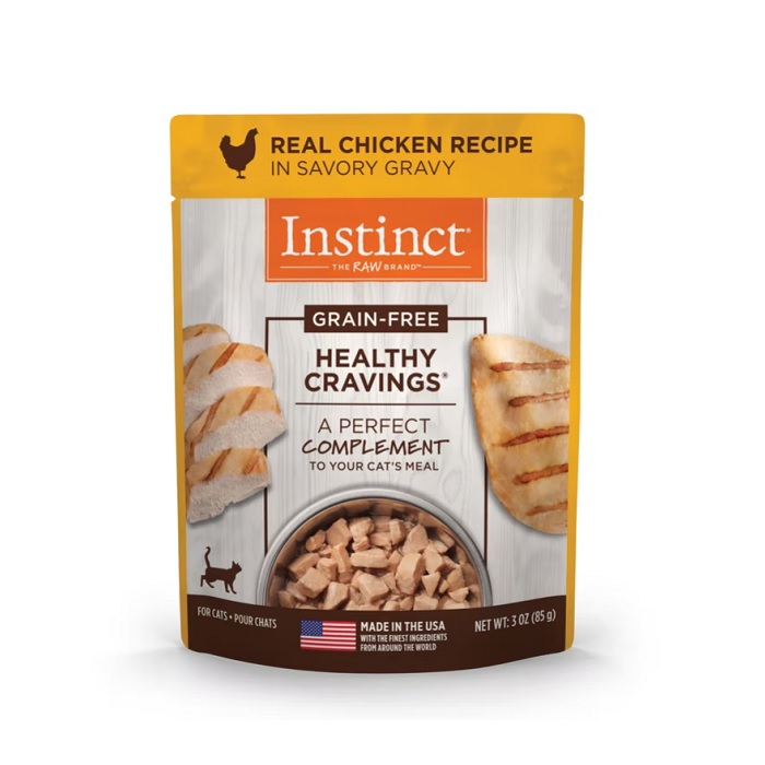 INSTINCT HEALTHY CRAVINGS CHICKEN WET CAT FOOD TOPPER 3 oz 1 carton (24 packs)