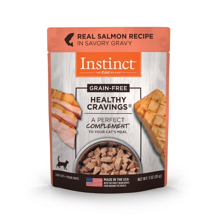 INSTINCT HEALTHY CRAVINGS SALMON WET CAT FOOD TOPPER 3 oz 1 carton (24 packs)