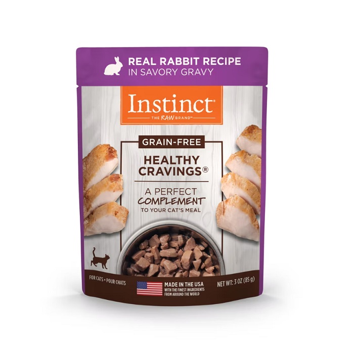 INSTINCT HEALTHY CRAVINGS RABBIT WET CAT FOOD TOPPER 3 oz 1 carton (24 packs)