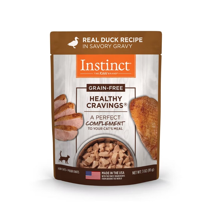 INSTINCT HEALTHY CRAVINGS DUCK WET CAT FOOD TOPPER 3 oz 1 carton (24 packs)
