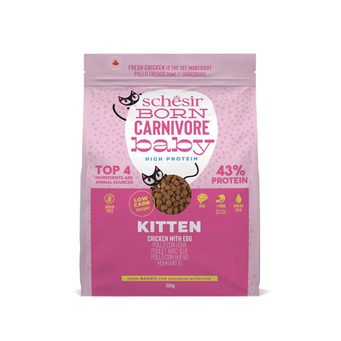 SCHESIR 高蛋白雞肉雞蛋無穀物幼貓糧 (255g /1.25kg)