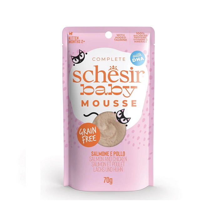 SCHESIR 幼貓三文鱼&鸡肉慕斯主食餐包 70g
