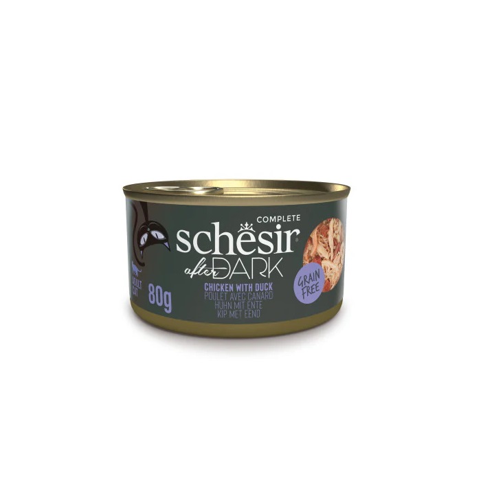 SCHESIR 雞肉&鴨肉貓用全階段主食罐 80g
