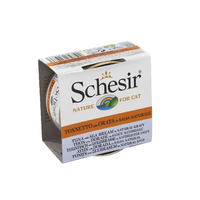 SCHESIR 無穀吞拿魚海鯛肉汁貓罐 70g