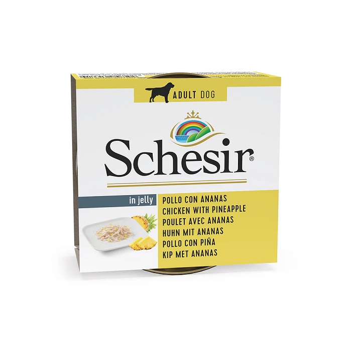 SCHESIR 天然雞肉絲菠蘿飯狗罐 150g