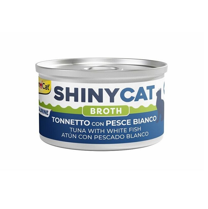 GIMBORN GIMCAT SHINYCAT 吞拿魚白魚湯汁貓罐70g