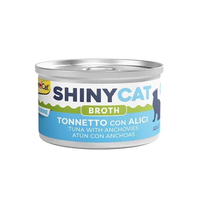 GIMBORN GIMCAT SHINYCAT 吞拿鱼凤尾鱼汤汁貓罐头 70g