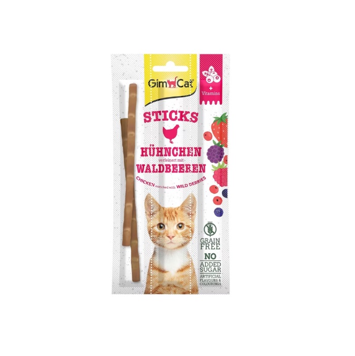 GIMBORN GIMCAT 鸡肉野莓维他命貓肉條 3pcs
