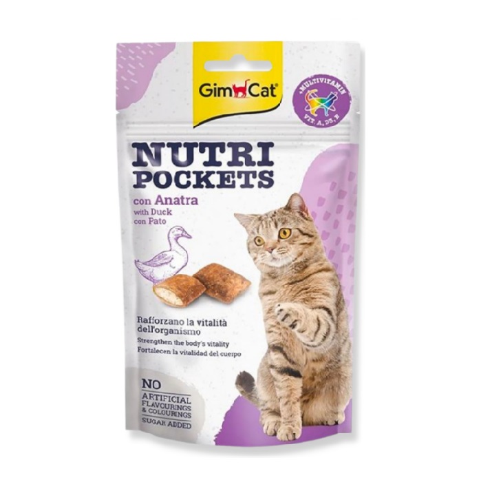 GIMBORN GIMCAT 多种维他命貓鸭肉脆夾心 60g